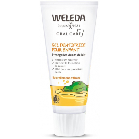 Gel dentifrice enfant dents de lait 50 ml Weleda - dentifrice bio enfants en dessous de 6 ans Bio sante senior