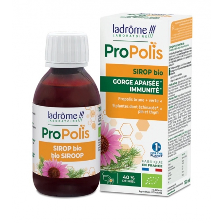 Sirop bio Propolis Echinacée Thym 150 ml Ladrôme