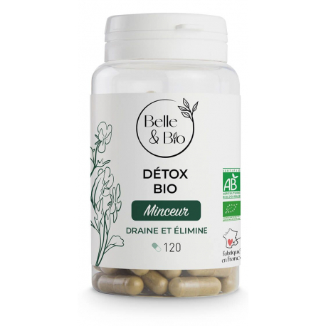 Complexe Draineur Detox bio 120 gélules Belle et Bio Minceur Bio sante senior