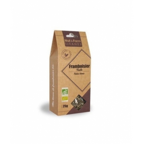 Tisane Framboisier Feuille Bio 25 g - Nat et Form confort au féminin Bio santé sénior