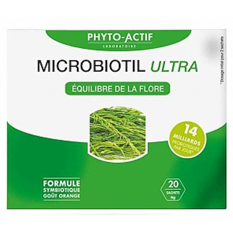 Microbiotil Ultra ferments lactiques bio 20 sachets Phyto Actif bio sante senior