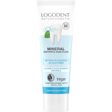 Pâte Dentifrice Minéral Logodent 75 ml Logona hygiène et protection Bio santé sénior
