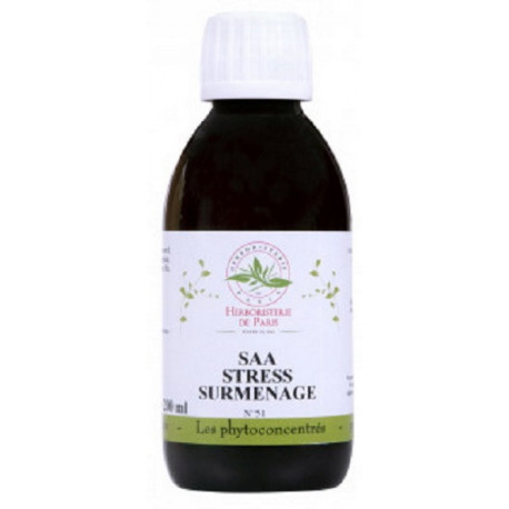 SAA Stress Surmenage PC Phytoconcentré No 51 200 ml Herboristerie de Paris bio sante senior