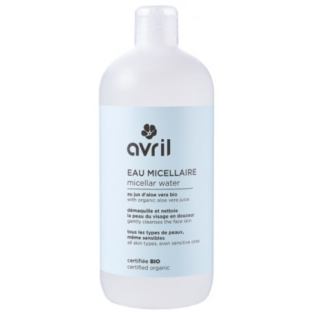 Lotion micellaire Aloe Vera Ginkgo 500 ml Avril Beauté eau micellaire bio santé sénior