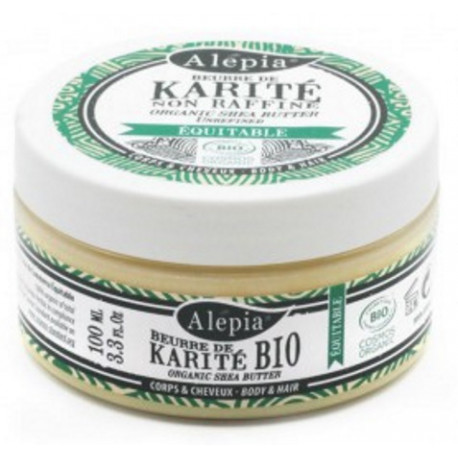 Beurre de Karité équitable non raffiné Bio Pot 100 ml Alepia shea butter Bio sante senior