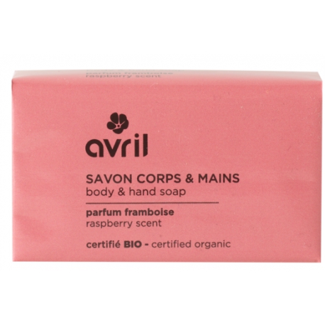 Savon de Provence Corps et Mains Framboise 100 gr Avril beauté savon traitant coco argan Bio sante senior