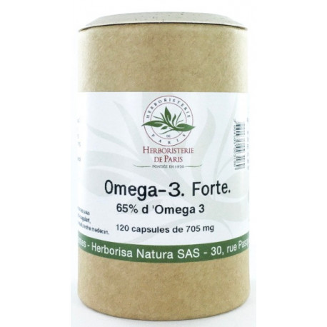 Omega 3 forte 65% 120 capsules de 705 mg Herboristerie de Paris EPA DHA Bio sante senior