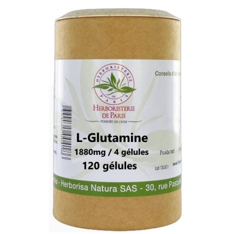 L Glutamine 120 Gélules Herboristerie de Paris immunité équilibre du ph Bio sante senior