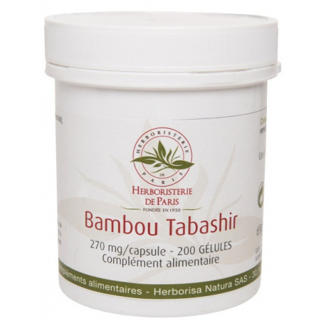 Bambou Tabashir silicium organique 200 gélules Herboristerie de Paris extrait de bambou Bio sante senior