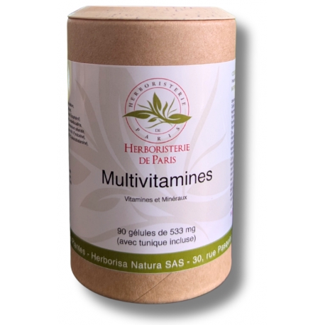 Multi Vitamines et minéraux 90 Gélules Herboristerie de Paris 19 vitamines oligo éléments et minéraux Bio sante senior