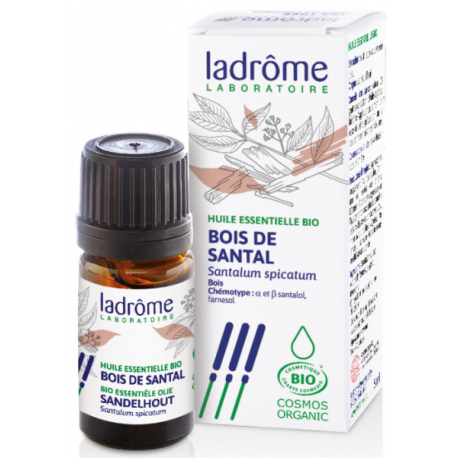 Huile essentielle bio de Bois de Santal 5 ml Ladrôme aromathérapie usage cosmétique Bio sante senior
