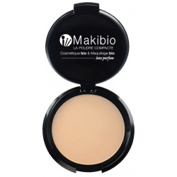 Poudre compacte Claire 9 gr Makibio maquillage minéral Bio santé sénior