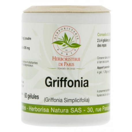 Griffonia simplicifolia fruit 320mg 60 Gélules Herboristerie de Paris 5-HTP Bio sante senior