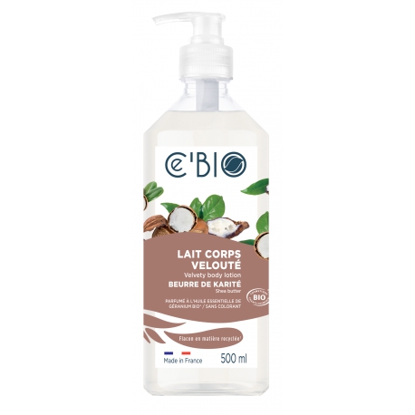 Lait corporel douceur Karité 500ml Cé'bio hydratant bio sante senior