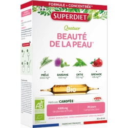 Quatuor Beauté de la peau bio 20 ampoules de 10ml Super Diet pureté de la peau bardane ortie Bio santé sénior