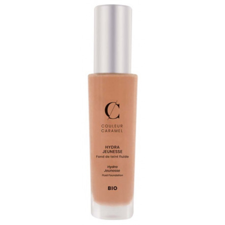 Fond de teint fluide Hydra Jeunesse No 25 Blond cendré Couleur Caramel teint hâlé et lumineux Bio santé sénior
