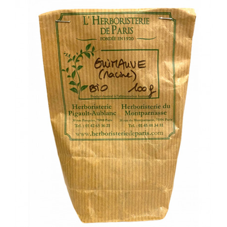 Guimauve racine coupée Bio 100g Herboristerie de Paris tisane adoucissante Bio santé sénior