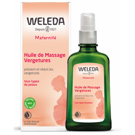 Huile de massage vergetures 100 ml Weleda - produit de soin pour le corps