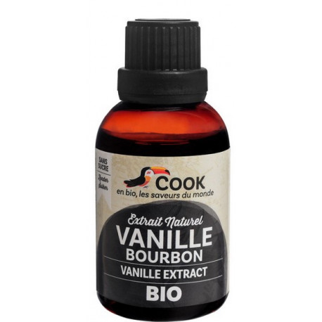 Extrait de vanille bourbon de Madagascar 40 ml Cook vanilla planifolia arômes et saveurs bio santé sénior