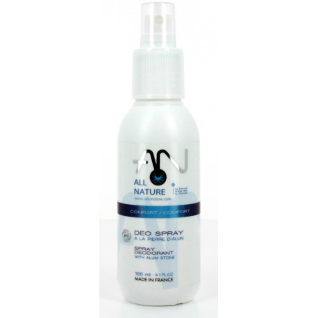 Déo Spray à l'alun de potassium 125 ml AlloNature - produit de soin pour le corps potassium d'alun véritable