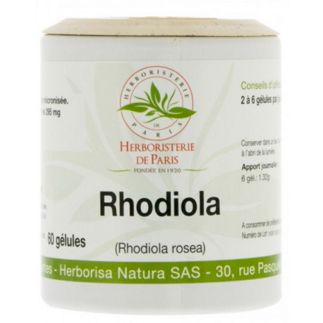 Rhodiola Rosea 220mg 60 Gélules Herboristerie de paris rhodiole adaptogène Bio santé sénior