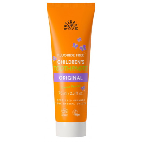 Dentifrice Enfants Original au fenouil Sans fluor 75 ml Urtekram soin enfants de plus de 6 ans Bio santé sénior