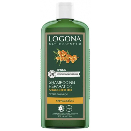 Shampooing réparateur Argousier Bio 250 ml Logona fatigue capillaire cheveux abimés Bio santé sénior