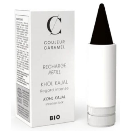 Recharge Khôl Kajal No 15 Noir 3.5 gr Couleur Caramel maquillage bio précis Bio santé sénior