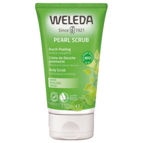 Crème de douche gommante au Bouleau 150ml Weleda cires gommantes Bio sante senior