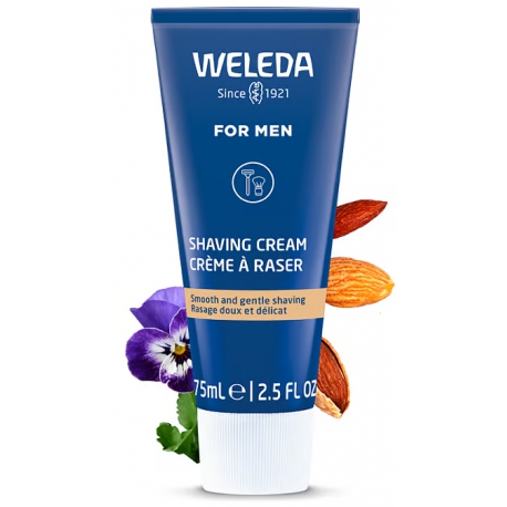 Crème à raser adoucissante peaux sensibles 75ml Weleda - produit d'hygiène bio