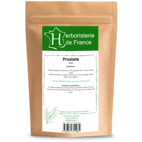 Tisane Prostate confort urinaire 30gr Herboristerie de France homme de plus de 45 ans Bio santé sénior