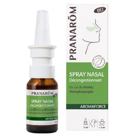 Spray nasal décongestionnant 15ml Pranarôm dispositif médicale solution hypertonique Bio santé sénior