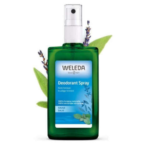 Déodorant spray Sauge 100ml Weleda citrate de triéthyle fraicheur bio santé sénior