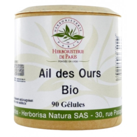 Ail des Ours bio 90 gélules Herboristerie de paris allium ursinum fonction cardiovasculaire Bio santé sénior