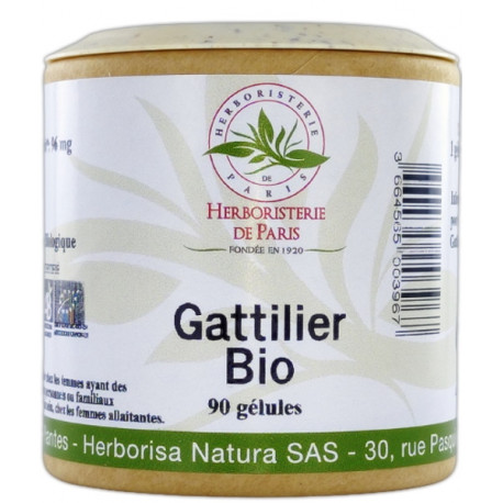 Gattilier bio 90 gélules Herboristerie de Paris cycle menstruel ménopause Bio santé sénior