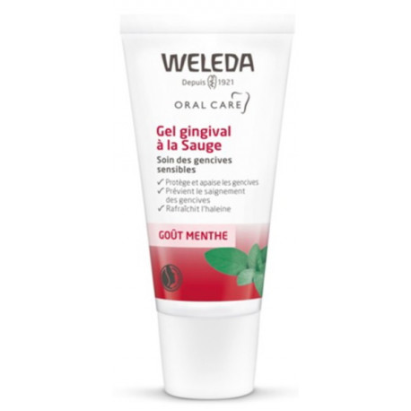 Gel gingival à la Sauge gencives sensibles 30 ml Weleda antisepsie saignements des gencives Bio santé sénior