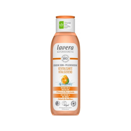 Gel Douche soin Orange bio Menthe bio HIGH VITALITY 200 ml Lavera bain douche Bio sante senior