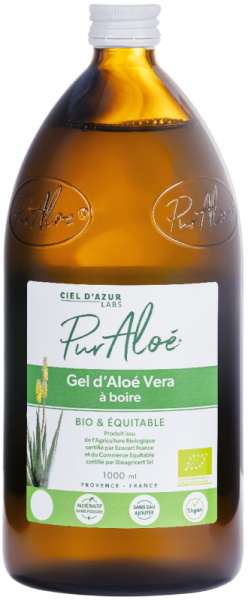 Jus D'Aloe Vera Pur 1L Benessence - Détox Et Bien-être Intestinal, Neuf