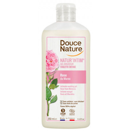 Natur Intim Gel douceur toilette intime Rose du Maroc 250 ml Douce nature ph acide flore vaginale Bio santé sénior