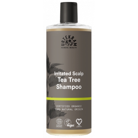 Shampoing HE d'Arbre à Thé Cuir chevelu irrité 500ml Urtekram cuir chevelu rougi aloe vera Bio santé sénior