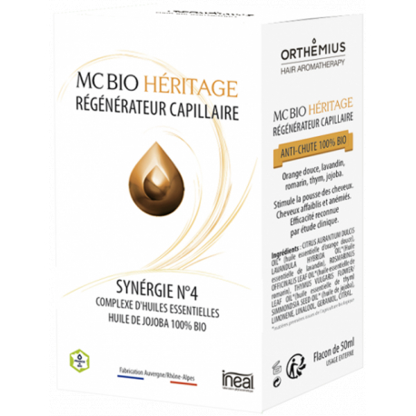 Régénérateur capillaire MC Bio stimulant anti chute 50 ml Orthemius Orthebio héritage chute de cheveux Bio Santé Sénior