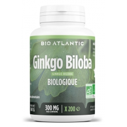 Ginkgo Biloba bio 300mg 200 comprimés Bio Atlantic