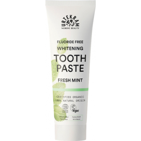 Dentifrice blanchissant Menthe fraîche 75 ml Urtekram hydroxyapatite Bio santé sénior