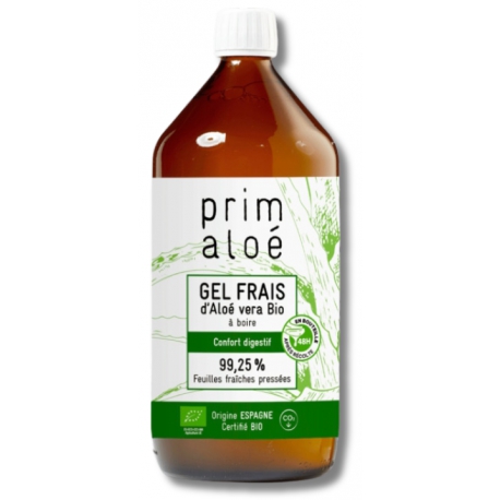 Pur Gel à boire Aloé Vera Bio 99,35pc 1 Litre Prim Aloe gel d'aloe vera bio à boire Bio santé sénior