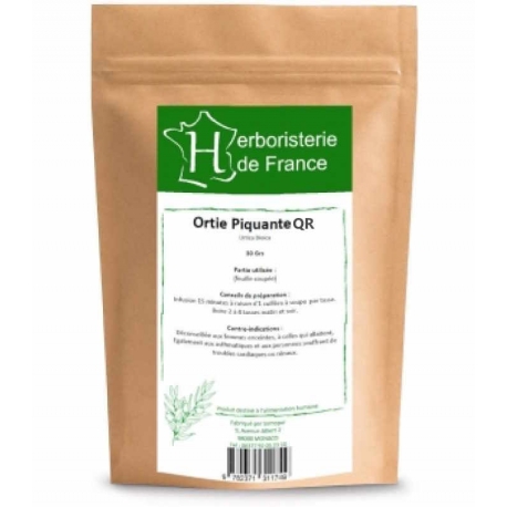 Tisane Ortie Piquante bio 30gr Herboristerie De France infusion ortie Bio santé sénior