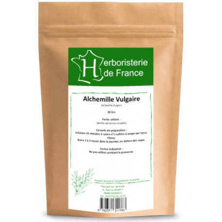 Tisane Alchémille Vulgaire 30gr Herboristerie de France règles douloureuses circulation anti stress Bio santé sénior