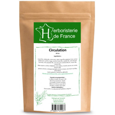 Tisane Circulation Veineuse 30gr Herboristerie de France infusion jambes lourdes objectif jambe légère Bio santé sénior