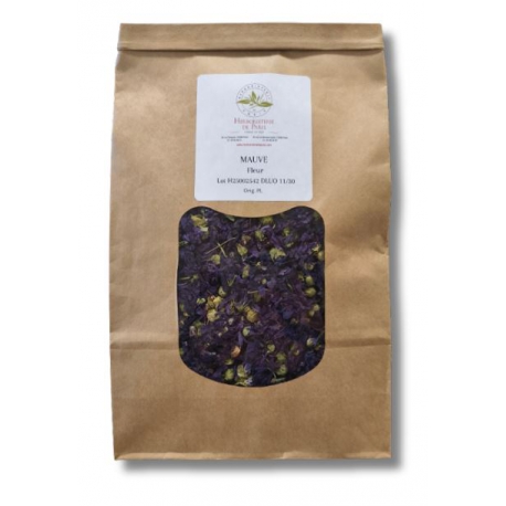 Tisane Mauve du Nord fleur 100 gr Herboristerie de Paris émolliente digestive urinaire et respiratoire Bio santé sénior