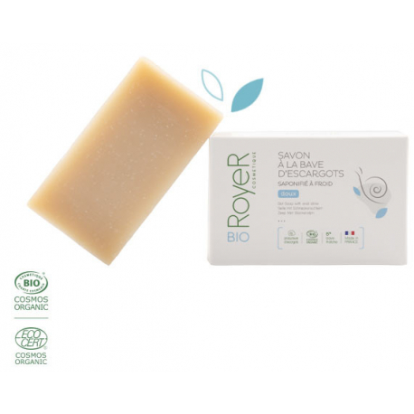 Savon à la bave fraîche et bio d'escargot 100 gr Royer anti rides anti âge anti cicatrices Bio santé sénior