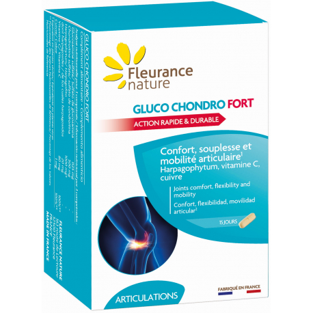 Gluco Chondro Fort 45 comprimés sécables Fleurance Nature harpagophytum cuivre glucosamine chondroitine Bio santé sénior